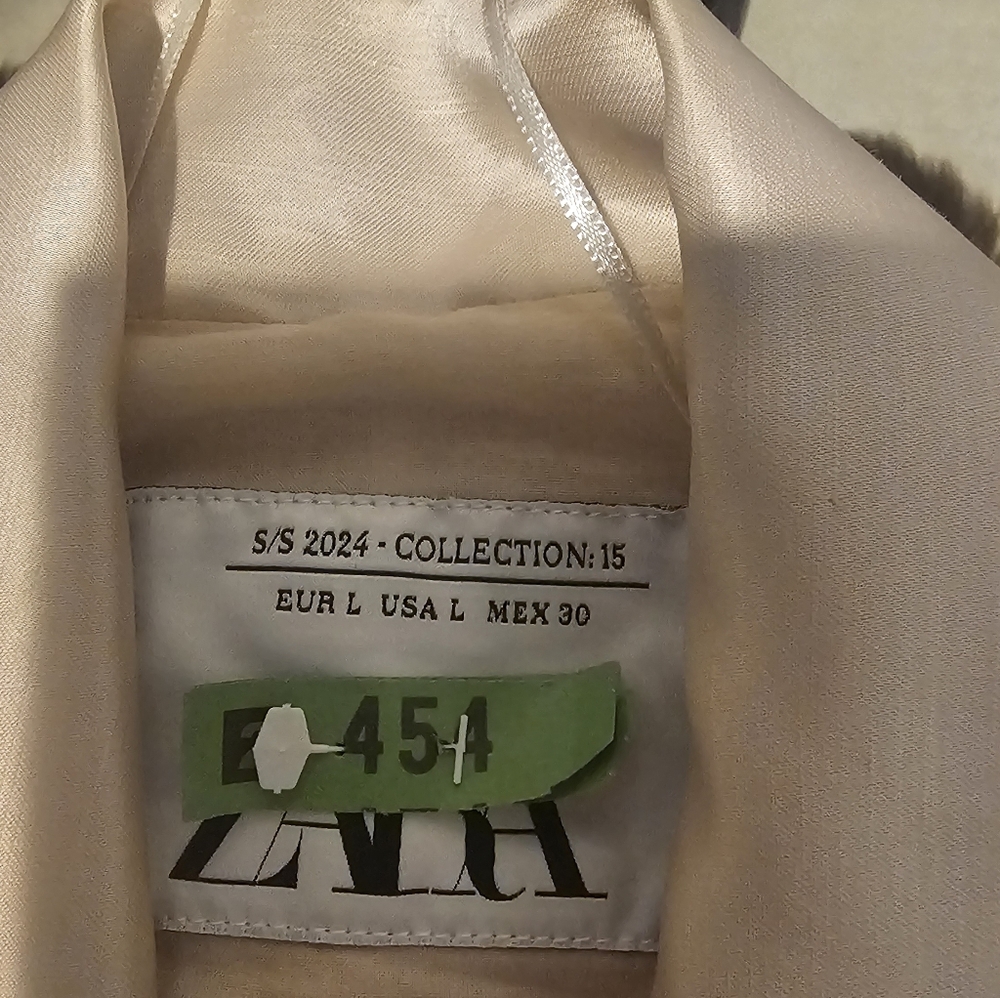 Zara Dusty Pink Sleevdless Silk Double Breasted Vest Size L EUC - Picture 12 of 13